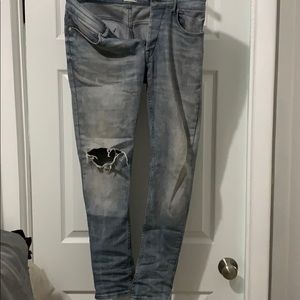 Topman Men’s Skinny Ripped Stretch Jeans